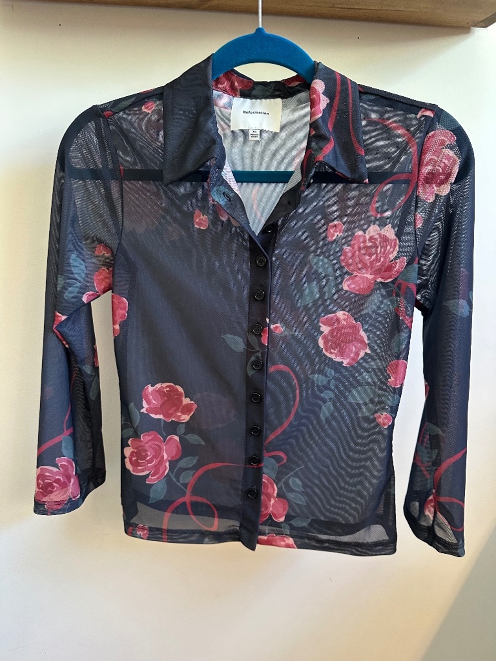 Reformation button up shirt